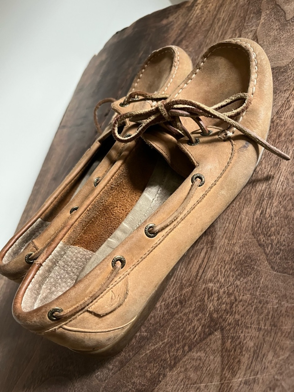 Sperry Top Sider Women's Tan Leather Boat Shoes 8.5